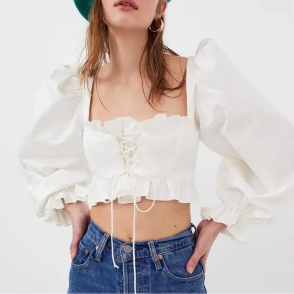 NWT Heather Milkmaid Corset Top Size XS - Picture 2 of 5